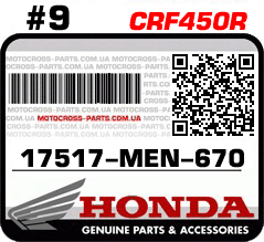 17517-MEN-670 HONDA CRF450R