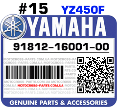 91812-16001-00 YAMAHA YZ450F