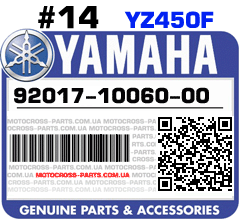 92017-10060-00 YAMAHA YZ450F