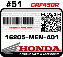 16205-MEN-A01 HONDA CRF450R