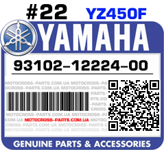 93102-12224-00 YAMAHA YZ450F