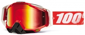 Мото очки 100% RACECRAFT Goggle Fire Red - Mirror Red Lens