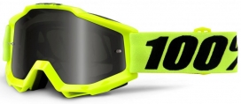 Мото очки 100% ACCURI SAND Goggle Fluo yellow - Grey Smoke Lens