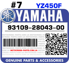 93109-28043-00 YAMAHA YZ450F