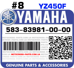 583-83981-00-00 YAMAHA YZ450F